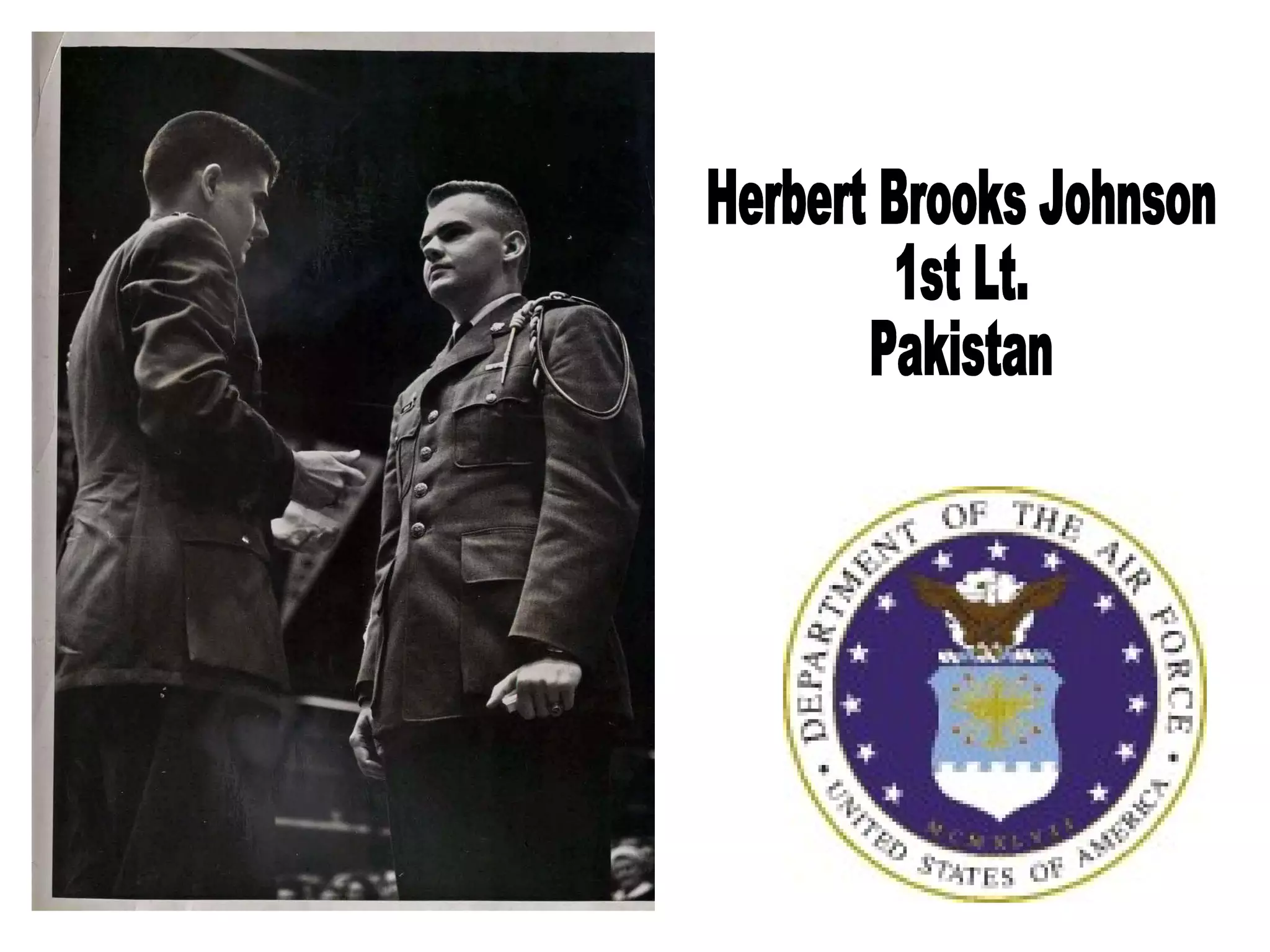 Herbert Brooks Johnson 1st Lt. Pakistan 