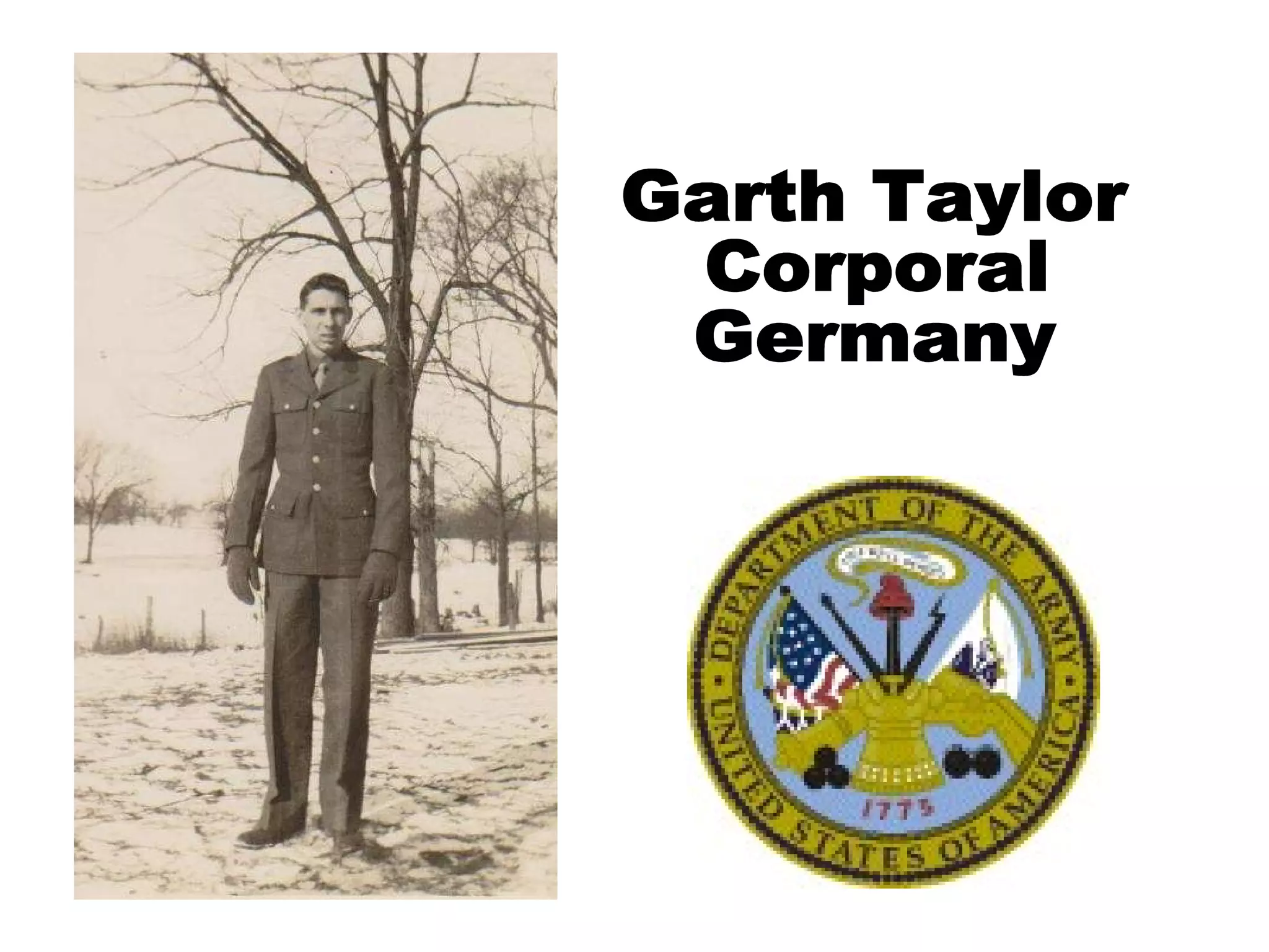 Garth Taylor Corporal Germany 