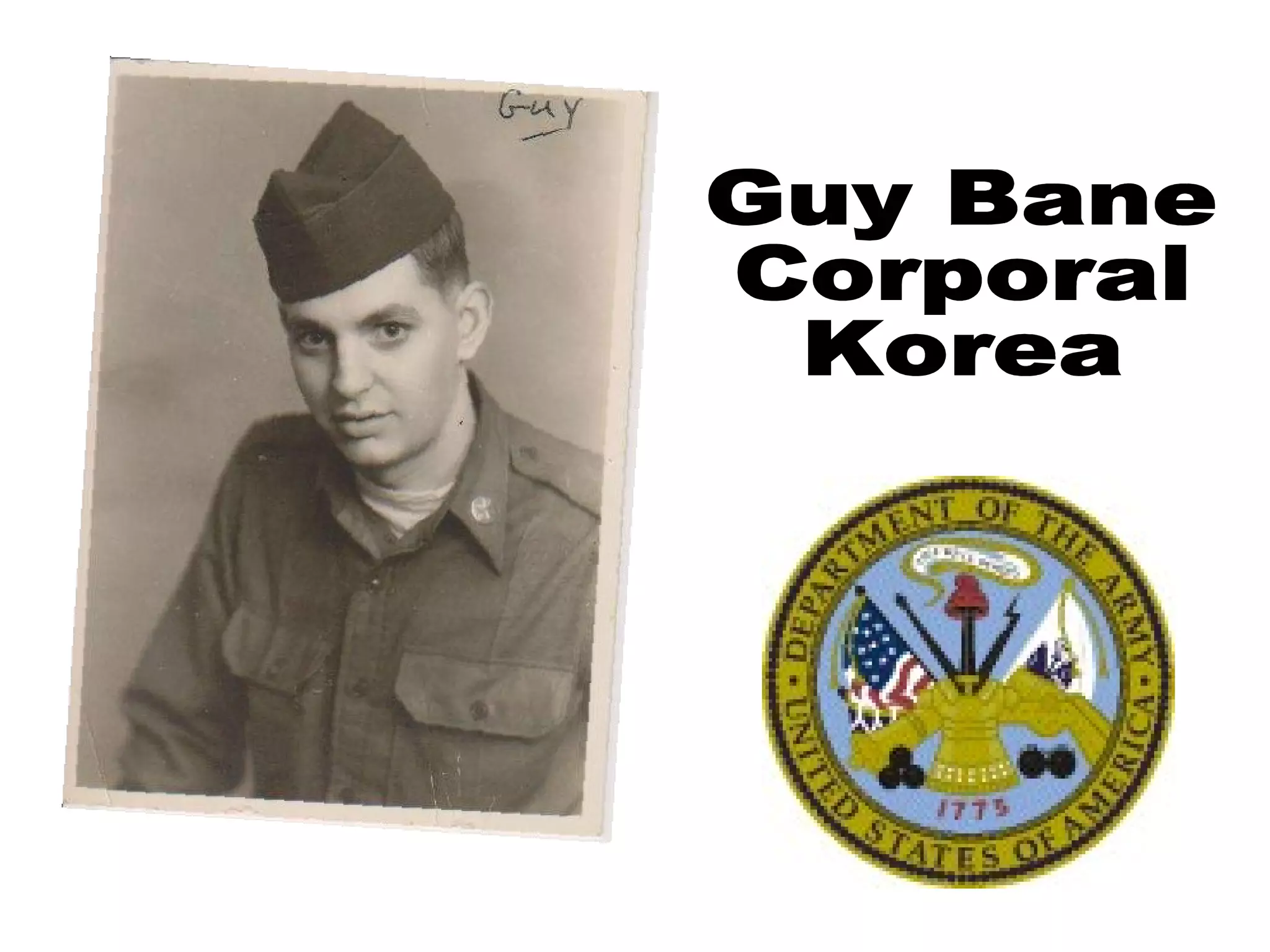 Guy Bane Corporal Korea 