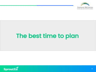 91
The best time to plan
 