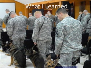 What I Learned This image is used in association with a creative commons license from http://www.flickr.com/photos/walkadog/3574300516/. 