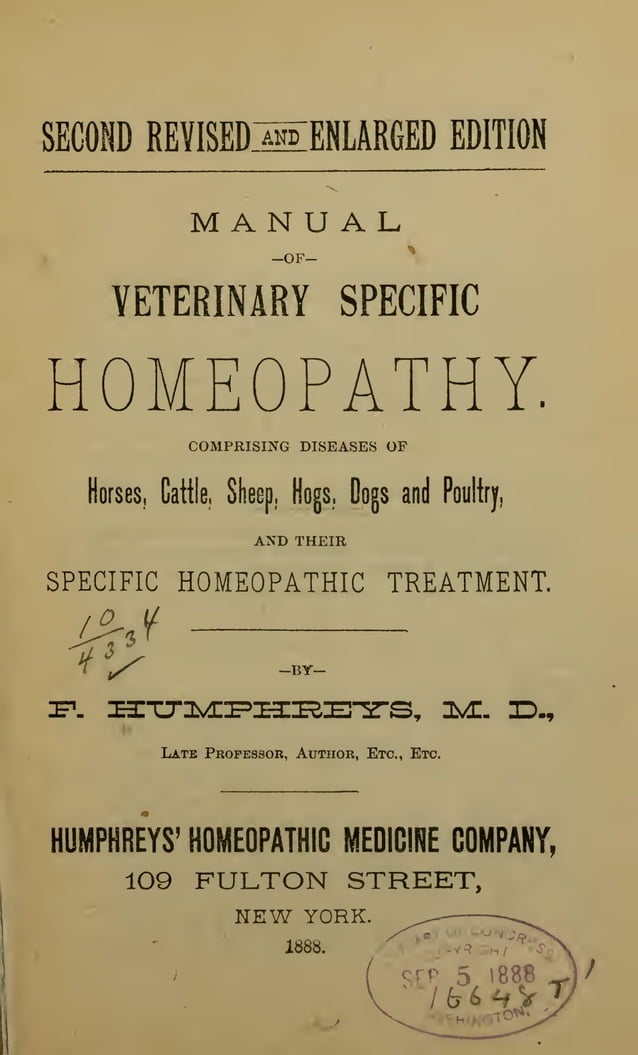 Veterinary Homeopathy PDF