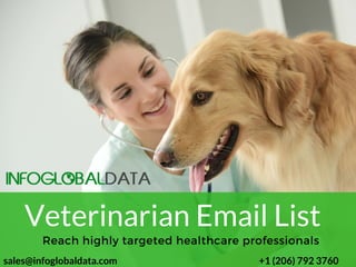 Veterinarian Email List
Reach highly targeted healthcare professionals
sales@infoglobaldata.com +1 (206) 792 3760
 