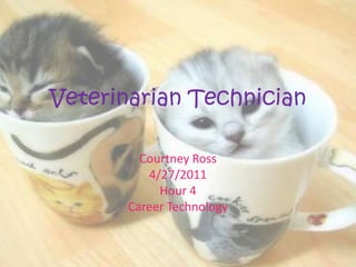 Veterinarian Technician  Courtney Ross 4/27/2011 Hour 4 Career Technology 