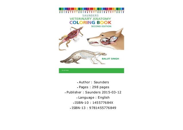 Veterinary Anatomy Coloring Book Veterinary Anatomy Coloring Book