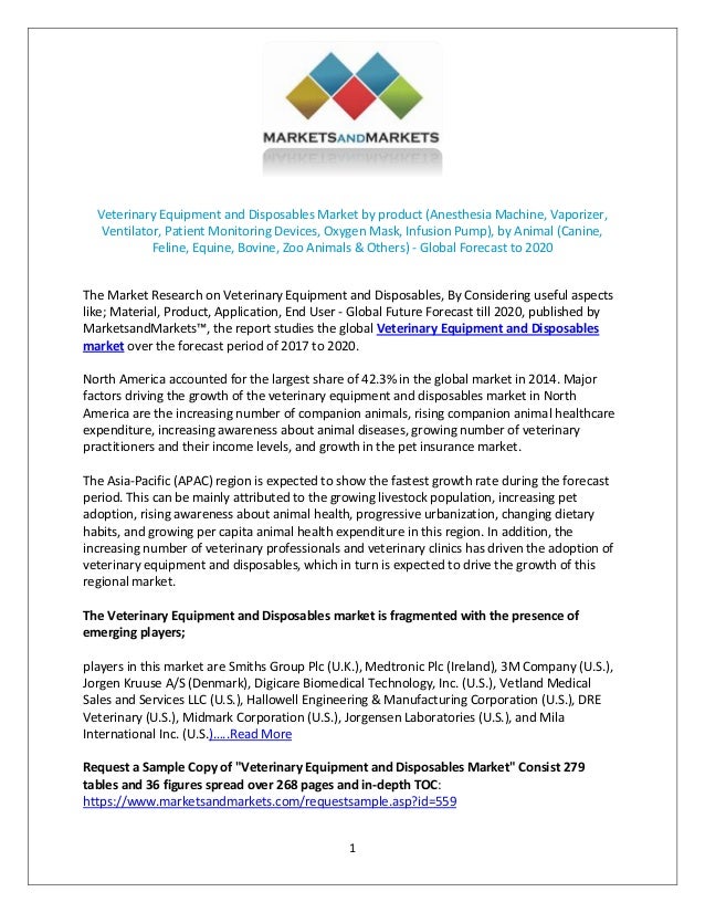 Research Report On Veterinary Equipment Market Globally Strategic Ove