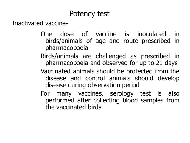 Veterinary vaccine testing and approval