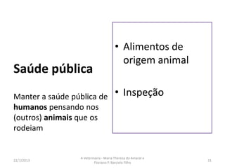 • Clínica
Pequenos
ruminantes
16/8/2013
A Veterinária - Maria Thereza do Amaral e
Floriano P. Barciela Filho
31
 