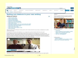 Presentation title | 38
 