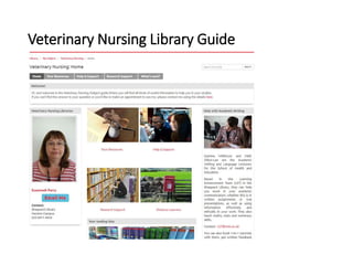 Veterinary Nursing Library Guide
 