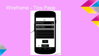 Wireframe - Tips Page
 
