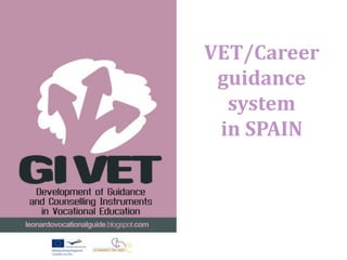 VET/Career
 guidance
  system
 in SPAIN
 