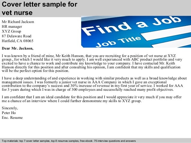 vet cover letter