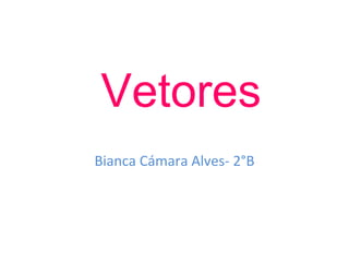 Vetores Bianca Cámara Alves- 2°B 