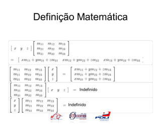 Definição Matemática




             Indefinido


       Indefinido
 