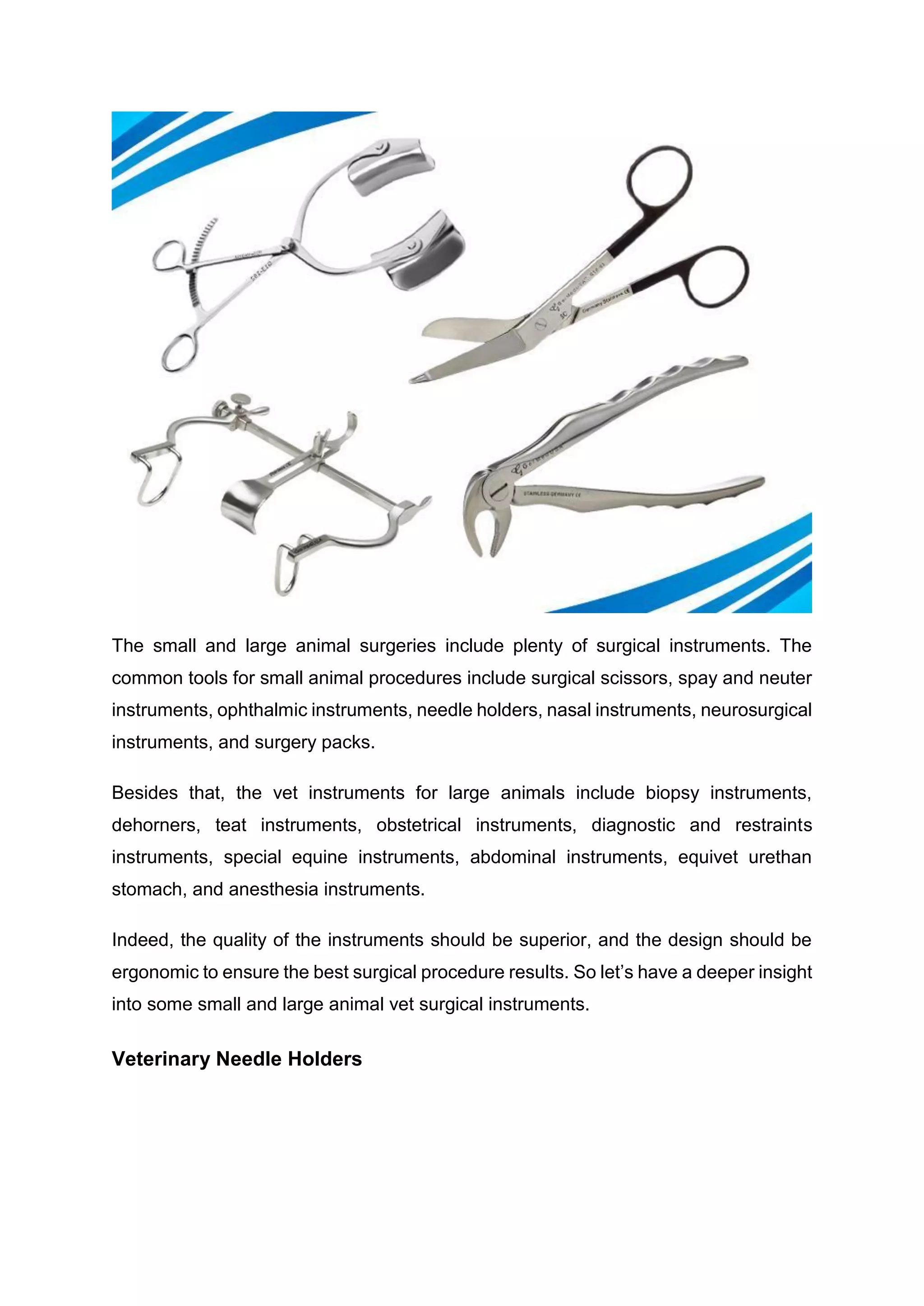 Veterinary Charting Instruments Surgical Instruments Veterinary Names