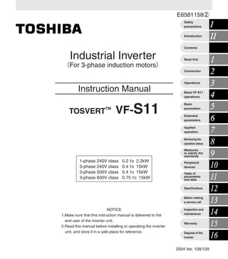 Vf s11 instruction manual | PDF