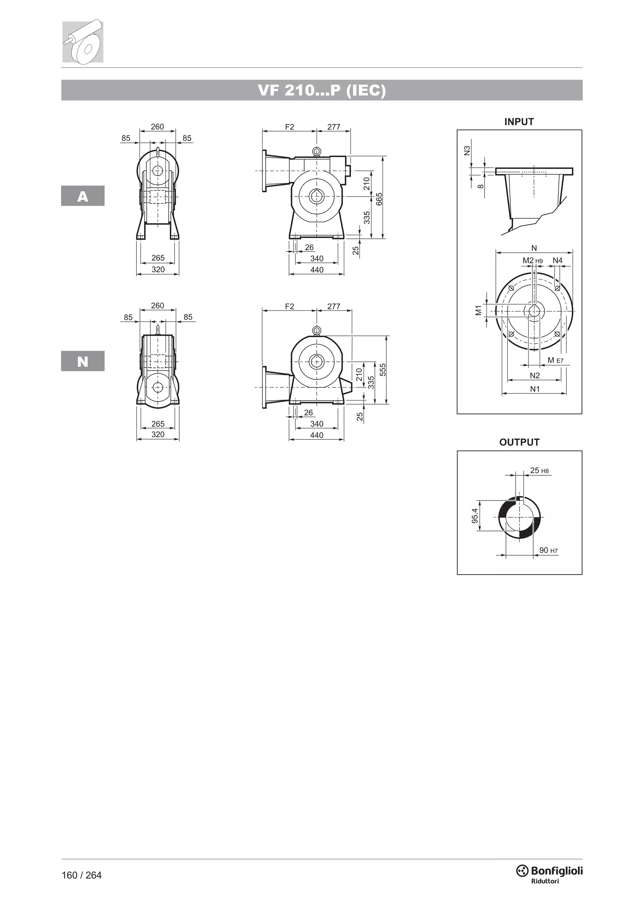 160 / 264
25 H8
95.4
90 H7
A
N
VF 210...P (IEC)
 