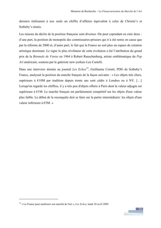 Financiarisation du marché de l'art