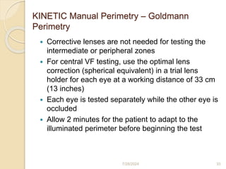 Visual field print out interpretation and analysis | PPTX