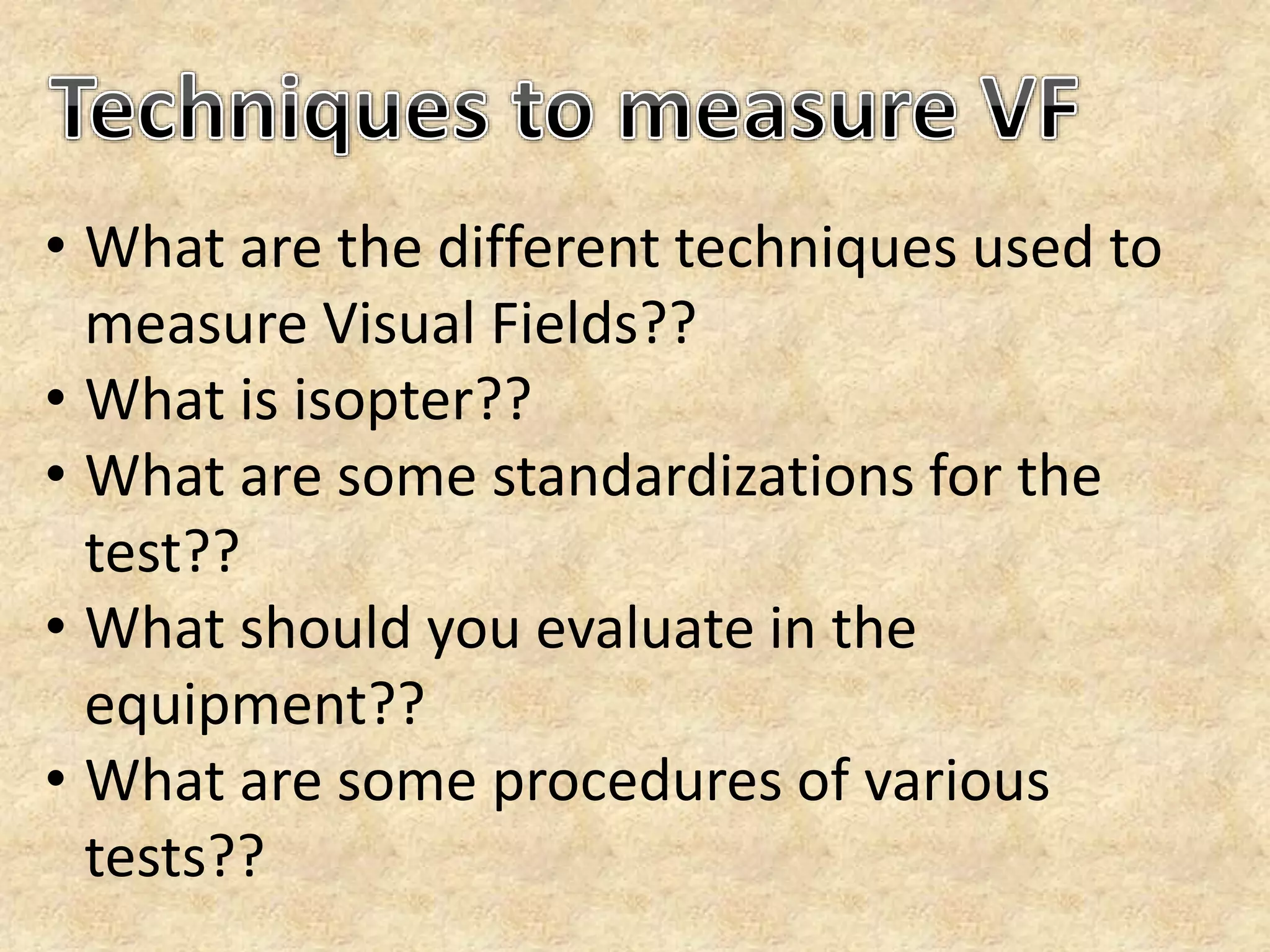 visual field analysis | PPTX
