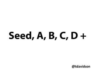 @tdavidson	
  
Cap table
http://foresight.is
 