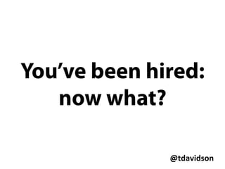 @tdavidson	
  
All exits not created
equal
http://rob.by/2013/negotiating-your-startup-job-offer/
 