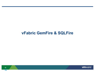vFabric GemFire & SQLFire




58
 