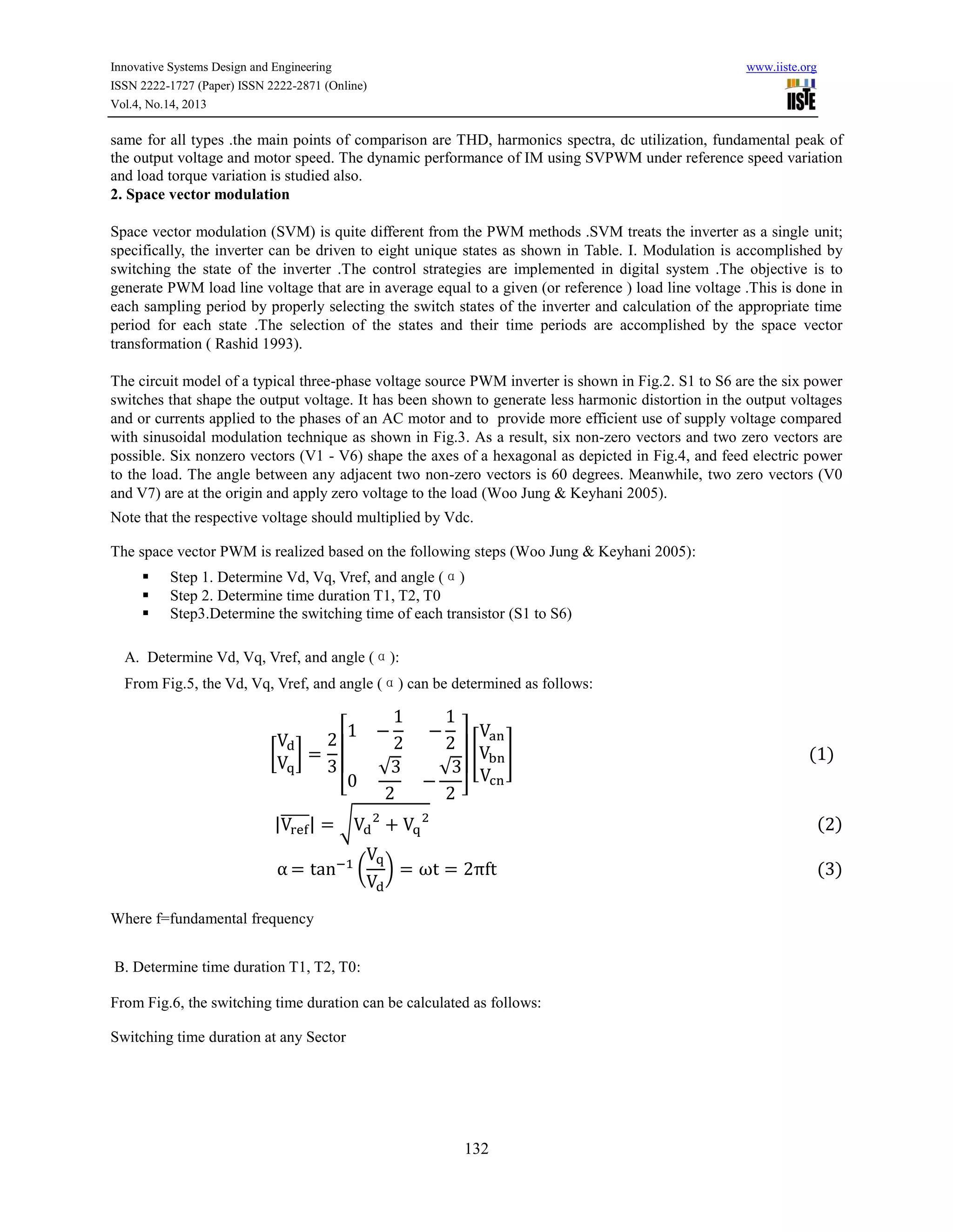 Vf control of three phase induction motor drive with different pwm ...