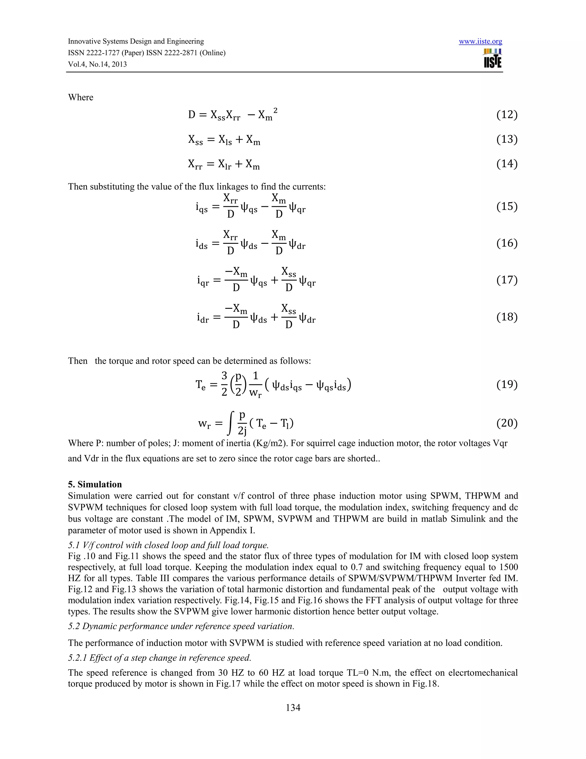 Vf control of three phase induction motor drive with different pwm ...