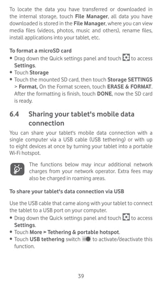 Vodafone Smart Tab N8 Manual/User Guide | PDF