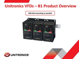 Unitronics VFDs – B1 Product Overview
DIN Rail mounting in parallel
 