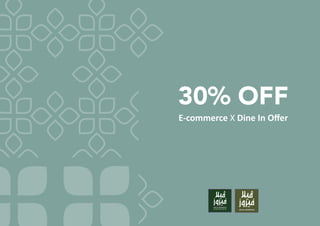 30% OFF
E-commerce X Dine In Offer
 
