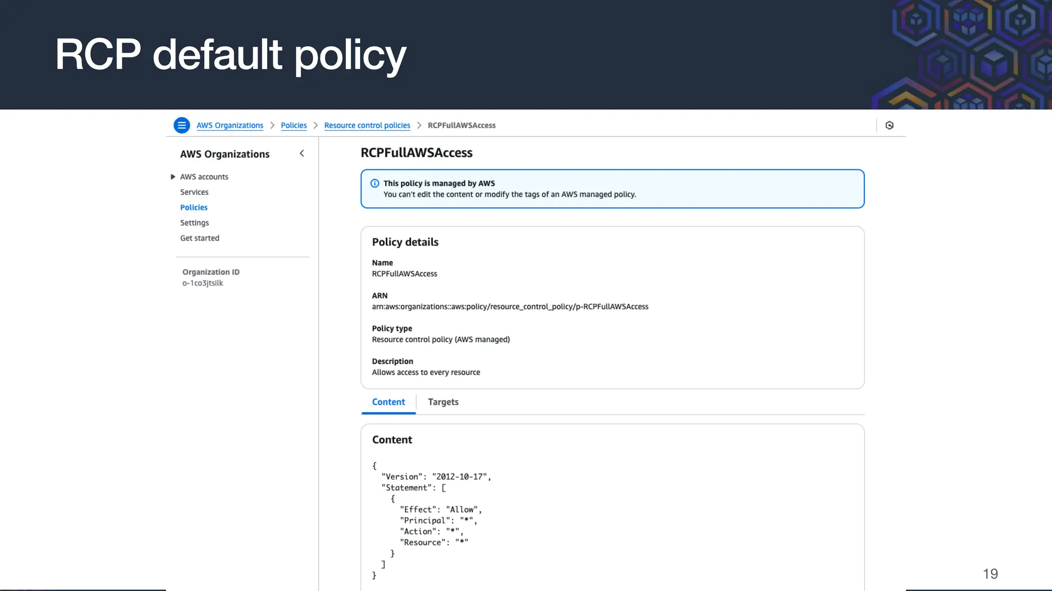 RCP default policy
19
 