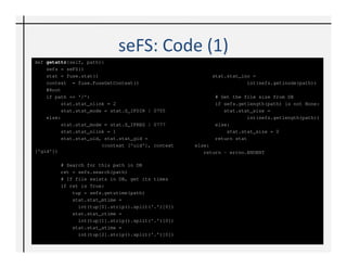 Fuse'ing python for rapid development of storage efficient | PPT