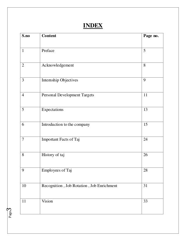 Study of Finance in Taj