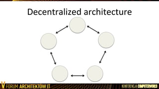 Decentralized	
  architecture	
  
 