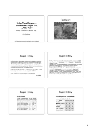 Using Visual Foxpro as RAD Tool - Why Not? | PDF