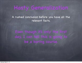 Valid & Fallacious Reasoning | PDF