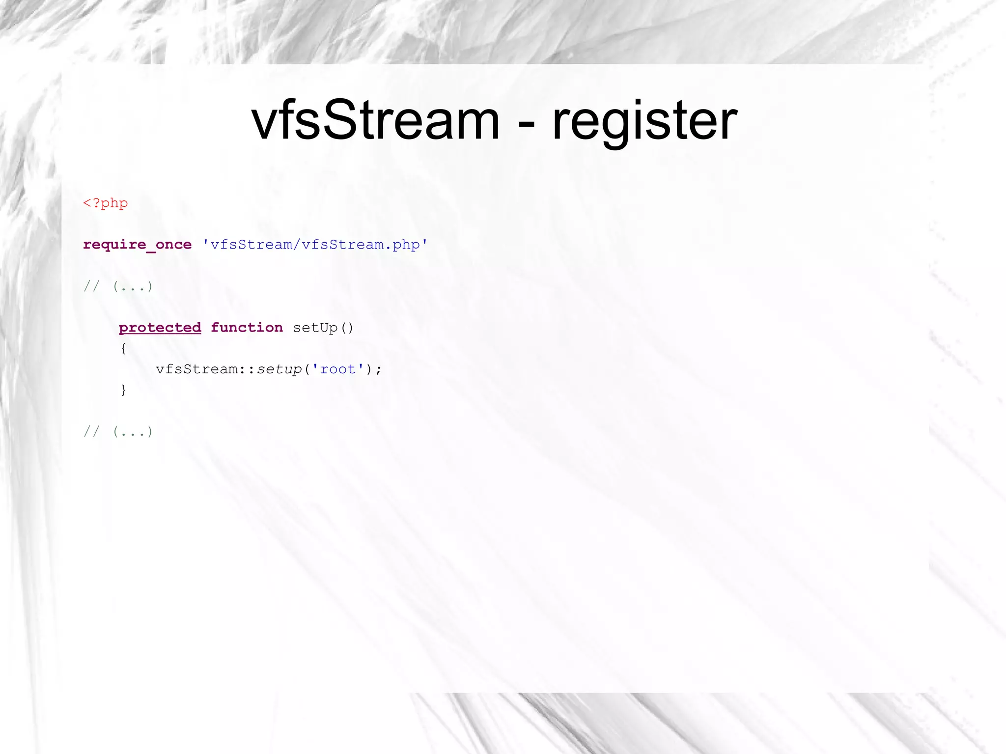 guerrillas test case <?php class  ConfigTest  extends  PHPUnit_Framework_TestCase { private  $cacheDir  =  '/tmp/cache' ; private  $configFile  =  '/tmp/config.ini' ; // (...) /** * @covers Config::__construct */ public function  testConstructorSetsConfigFilename() { $config =  new  Config( $this -> configFile ); $this ->assertAttributeEquals( $this -> configFile ,  'filename' , $config); } // (...) } 