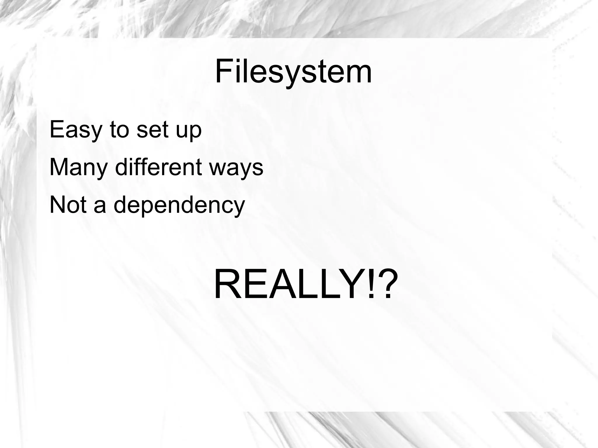 External dependencies database 