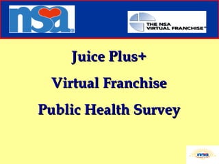 Juice Plus+ Virtual Franchise Public Health Survey 