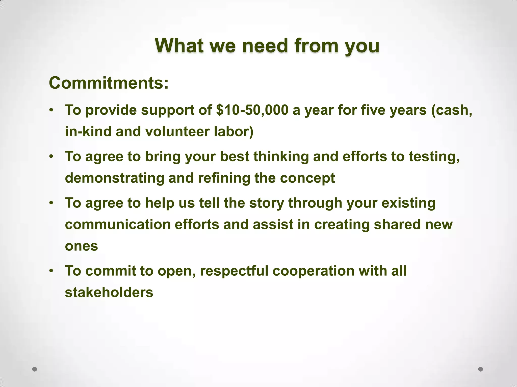 Collaborative use of space and facilities