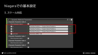 #UE4 | @UNREALENGINE
Niagaraでの基本設定
3. スケール対応
 
