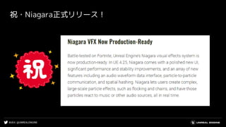#UE4 | @UNREALENGINE
祝・Niagara正式リリース！
 