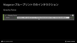 #UE4 | @UNREALENGINE
Niagara+ブループリントでのインタラクション
Gravity Force
 