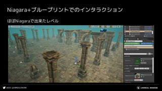 #UE4 | @UNREALENGINE
Niagara+ブループリントでのインタラクション
ほぼNiagaraで出来たレベル
 