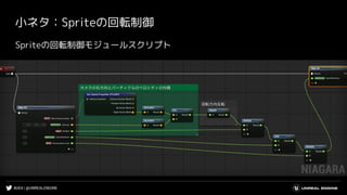 #UE4 | @UNREALENGINE
小ネタ：Spriteの回転制御
Spriteの回転制御モジュールスクリプト
 