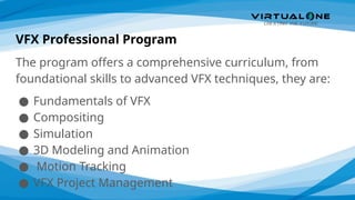 Database Management System For Vfx Institute Virtualone Academy VFX Shaping the Digital Landscape.pptx