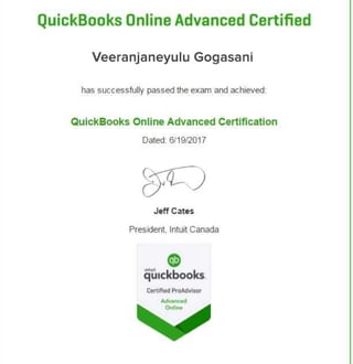 Quickbooks Online Advanced Certified